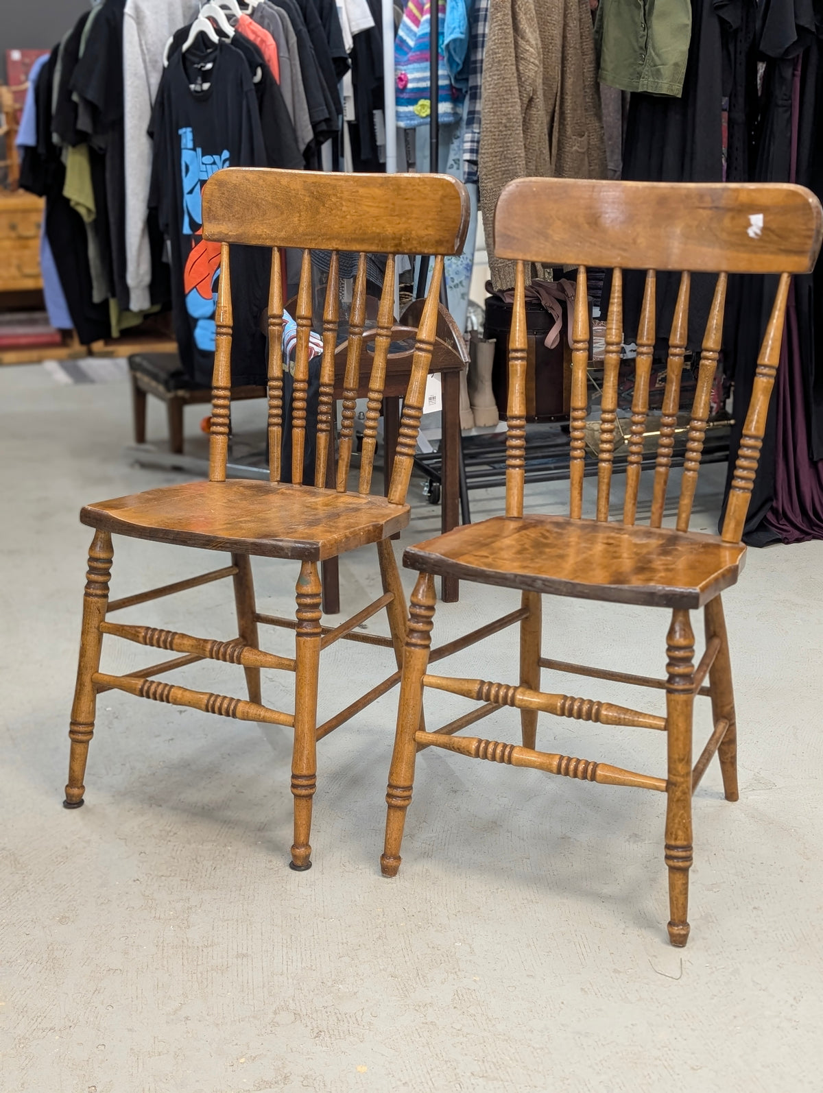 Set of wooden chairs