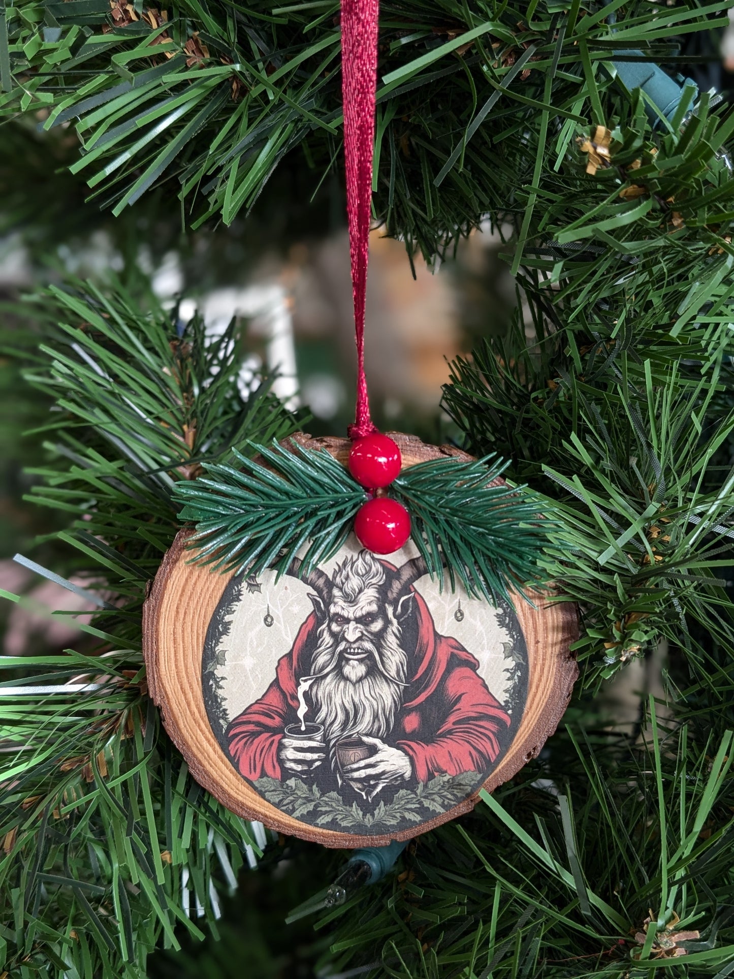 Krampus Round Ornament