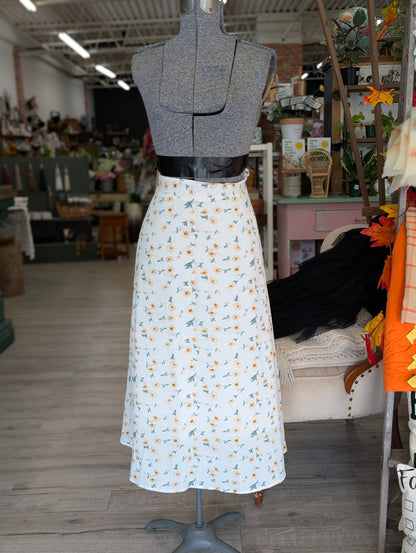 White floral skirt