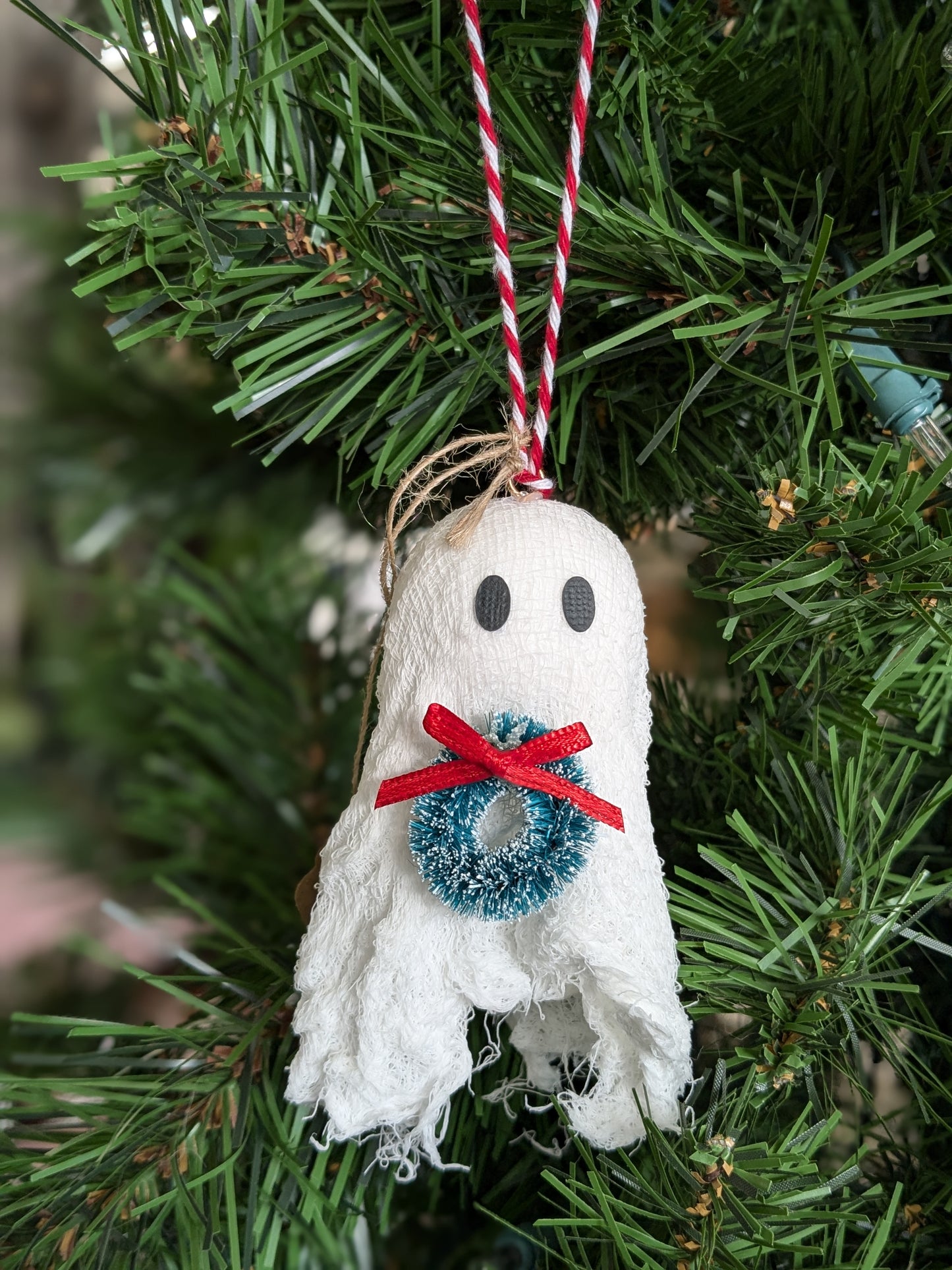 Wreath Ghost Ornament