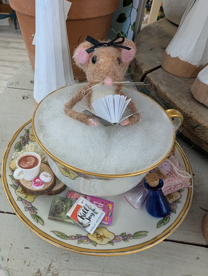 Rosie the mouse in teacup