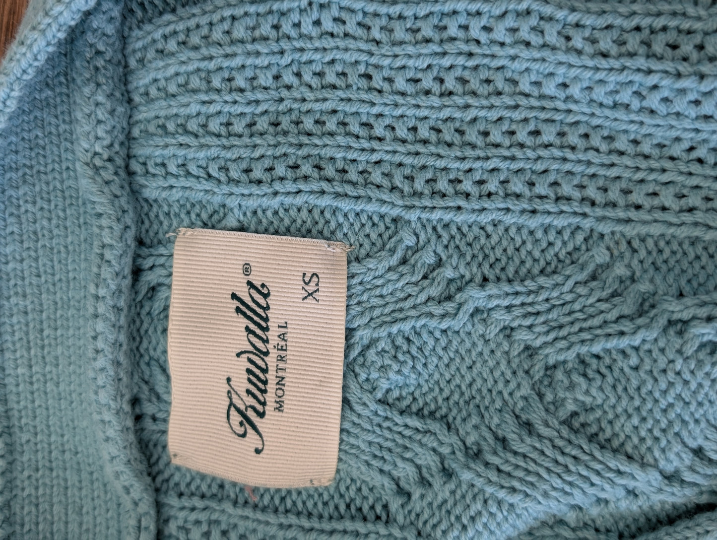 Chunky knit cardigan blue