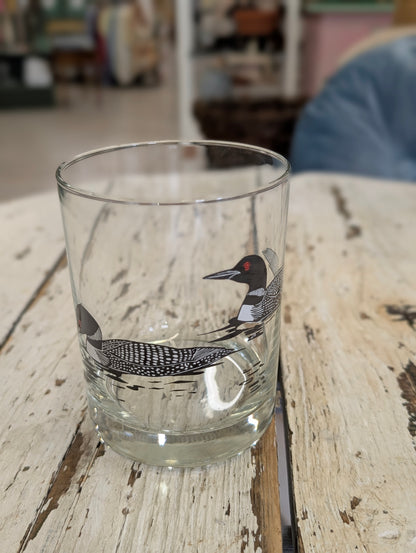 Loon whiskey glass
