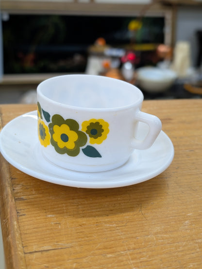 Yellow espresso teacup