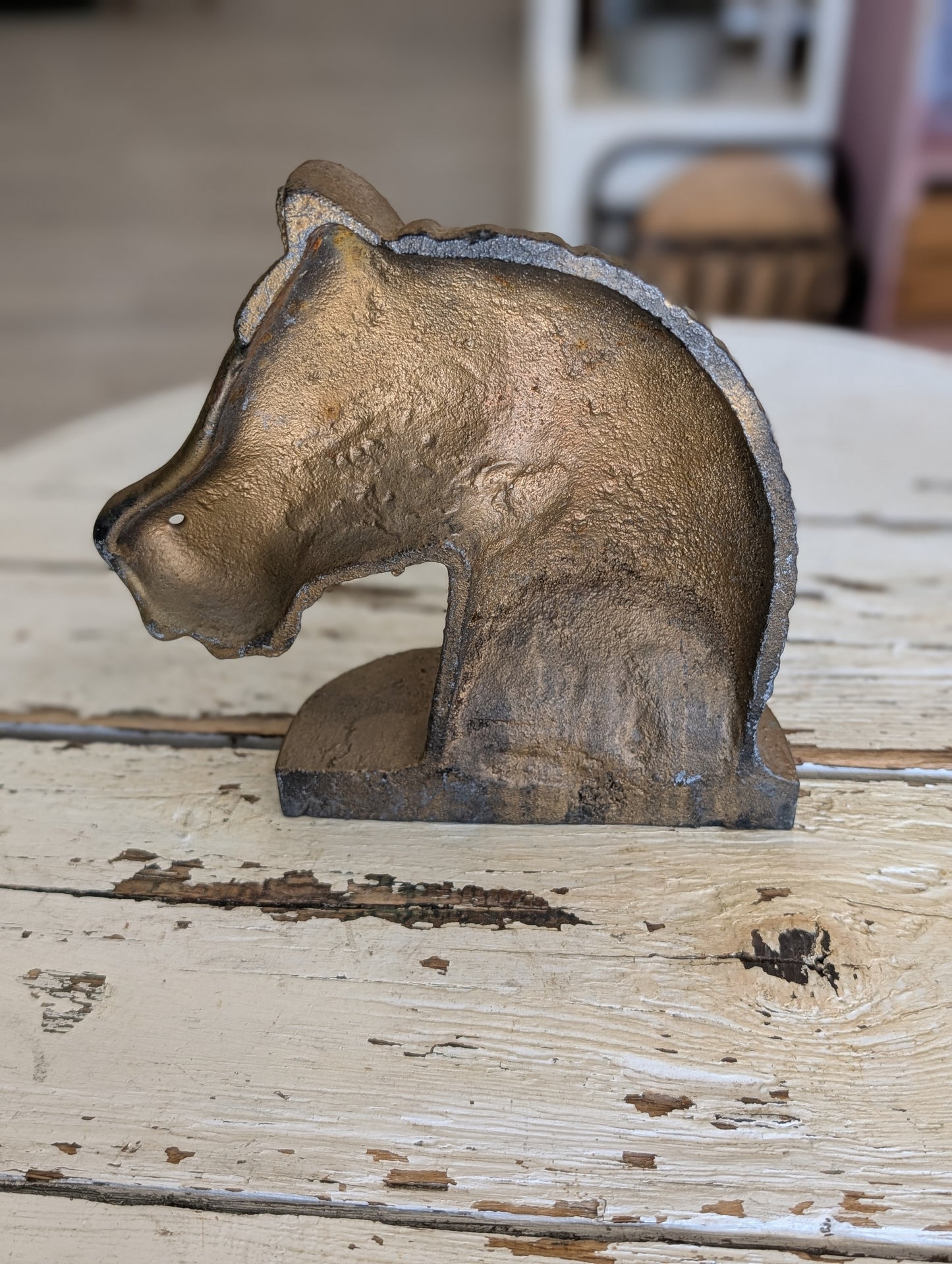Horse cast iron door stop