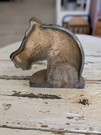 Horse cast iron door stop