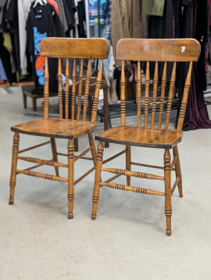 Set of wooden chairs