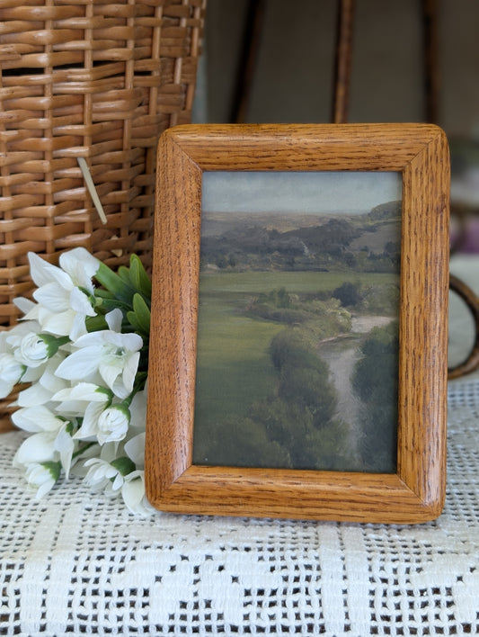 Green field framed print
