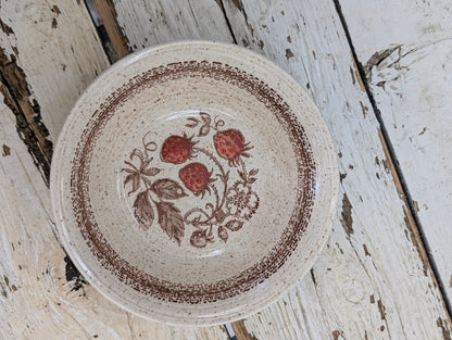 vintage Churchill Homespun Wild Strawberry ceramic items