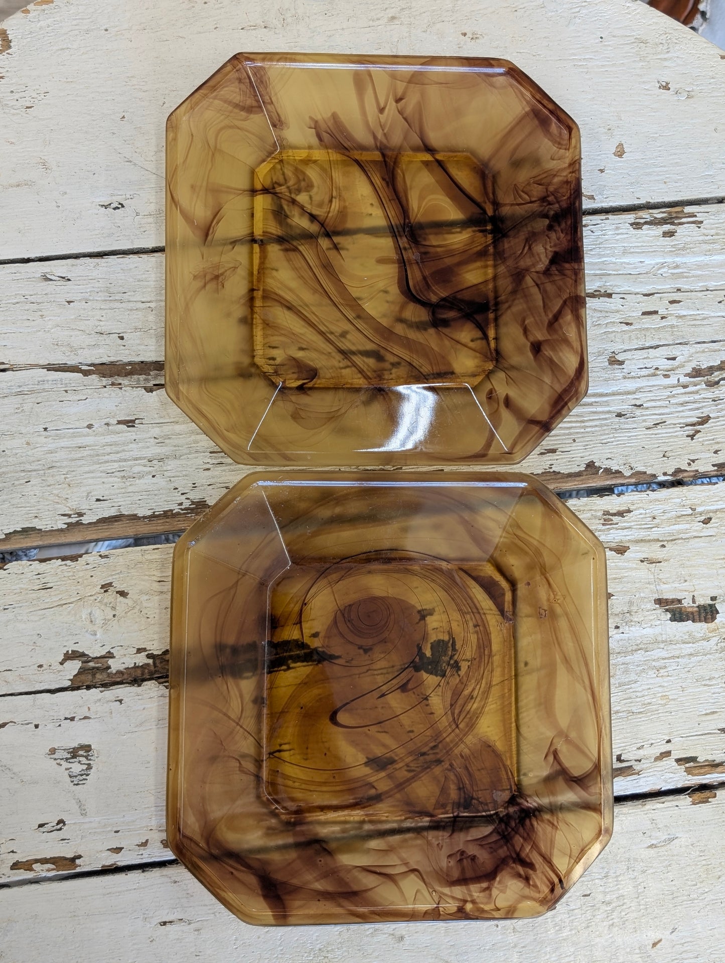 Set of Davidsons Cloud Glass plates