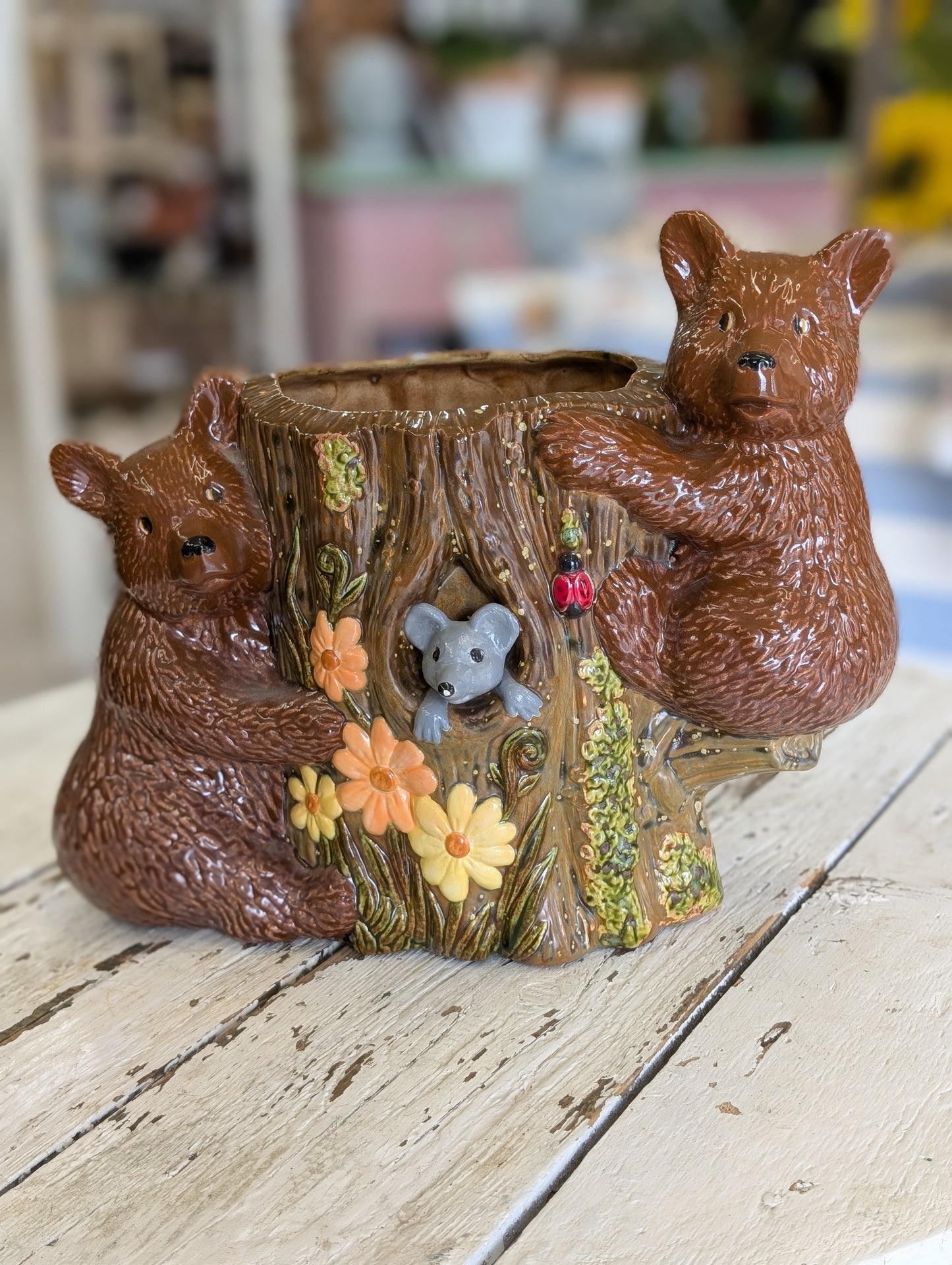 Bear ceramic pot