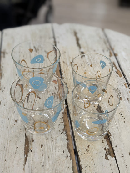 Set of Federal Glass Atomic Amoeba pattern