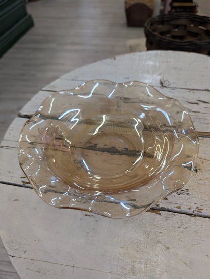 Carnival glass bowl