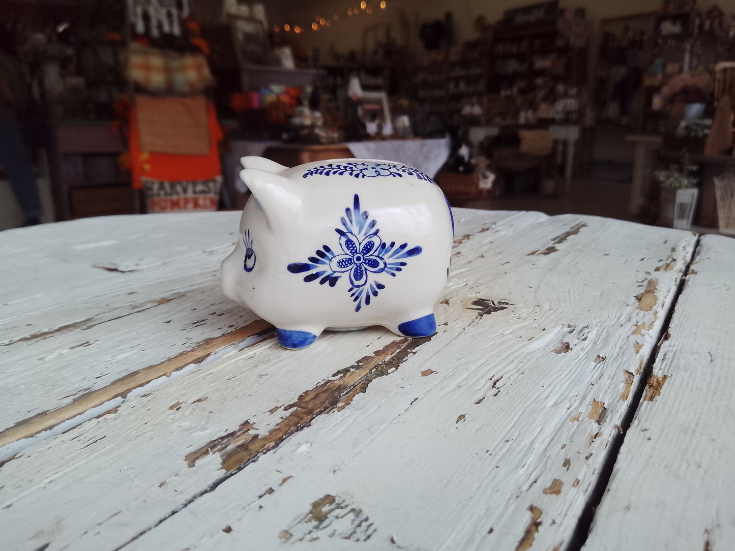 Hand Painted Delftware Piggy Bank