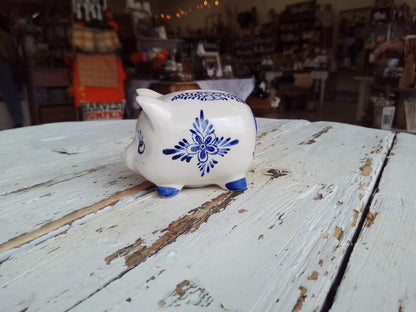 Hand Painted Delftware Piggy Bank