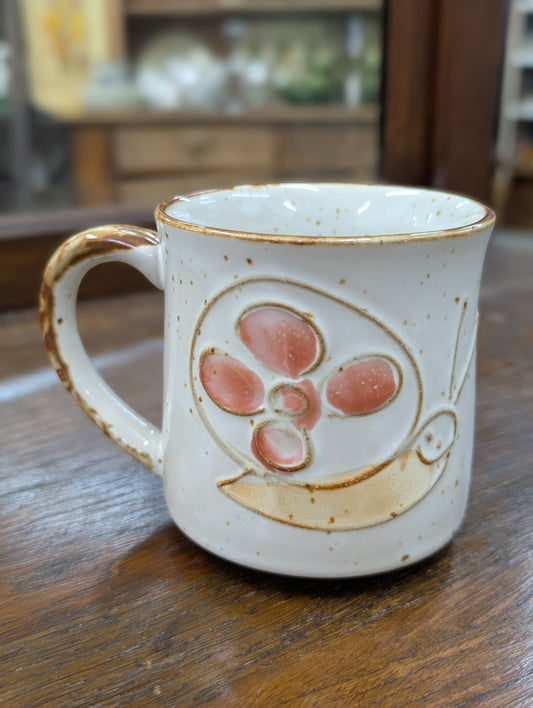 Retro mug with creature