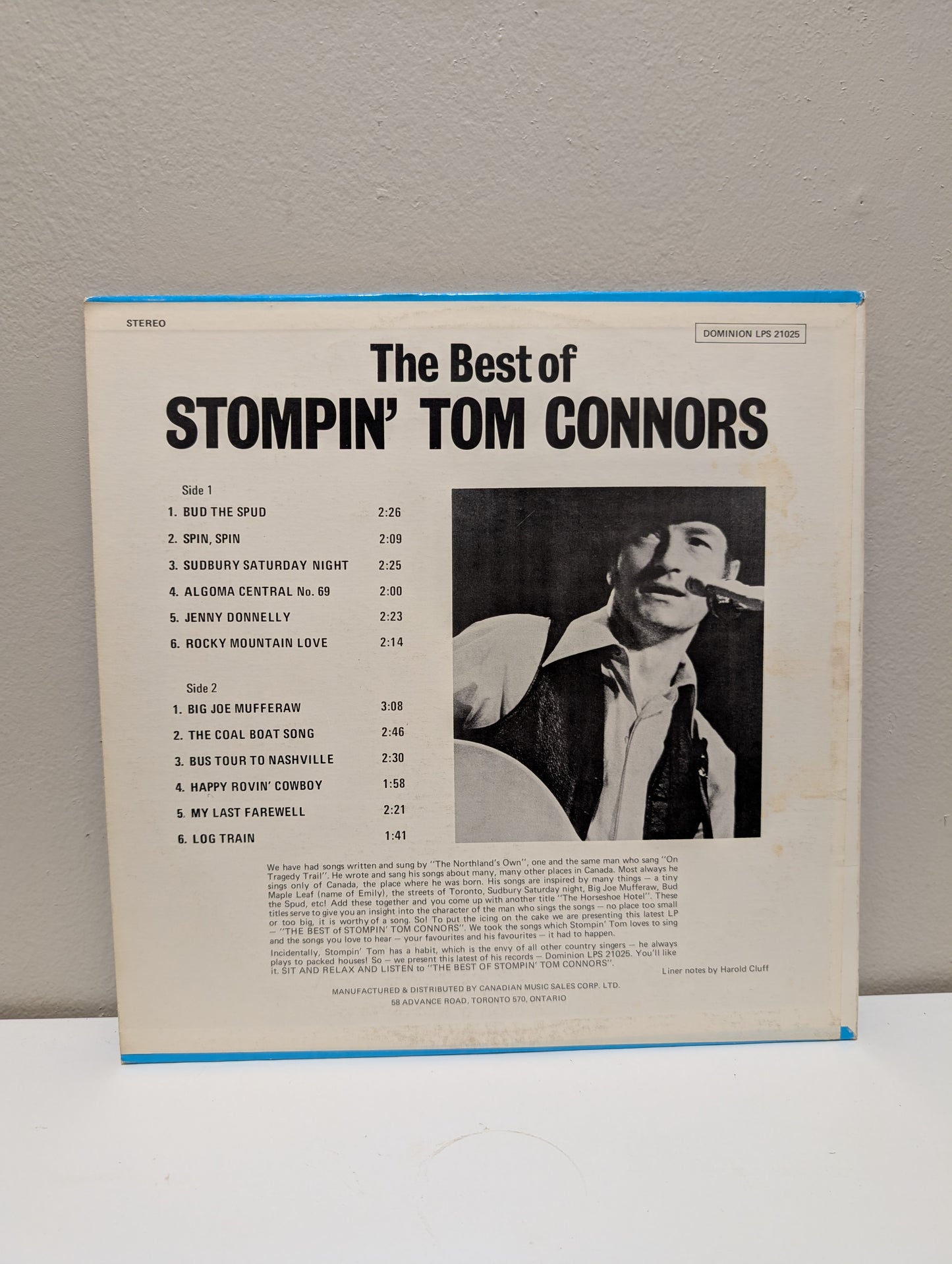 The Best of Stompin' Tom Connors LP