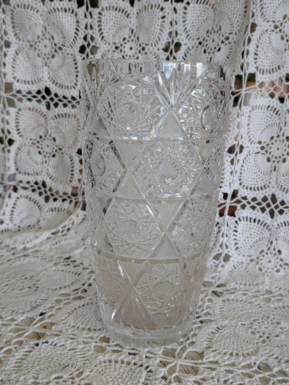 Large crystal vase