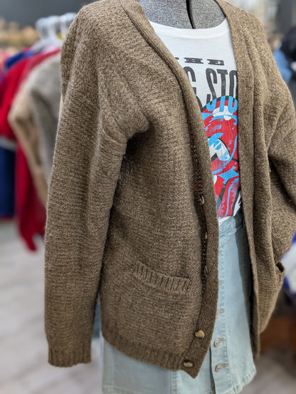 Brown wool cardigan
