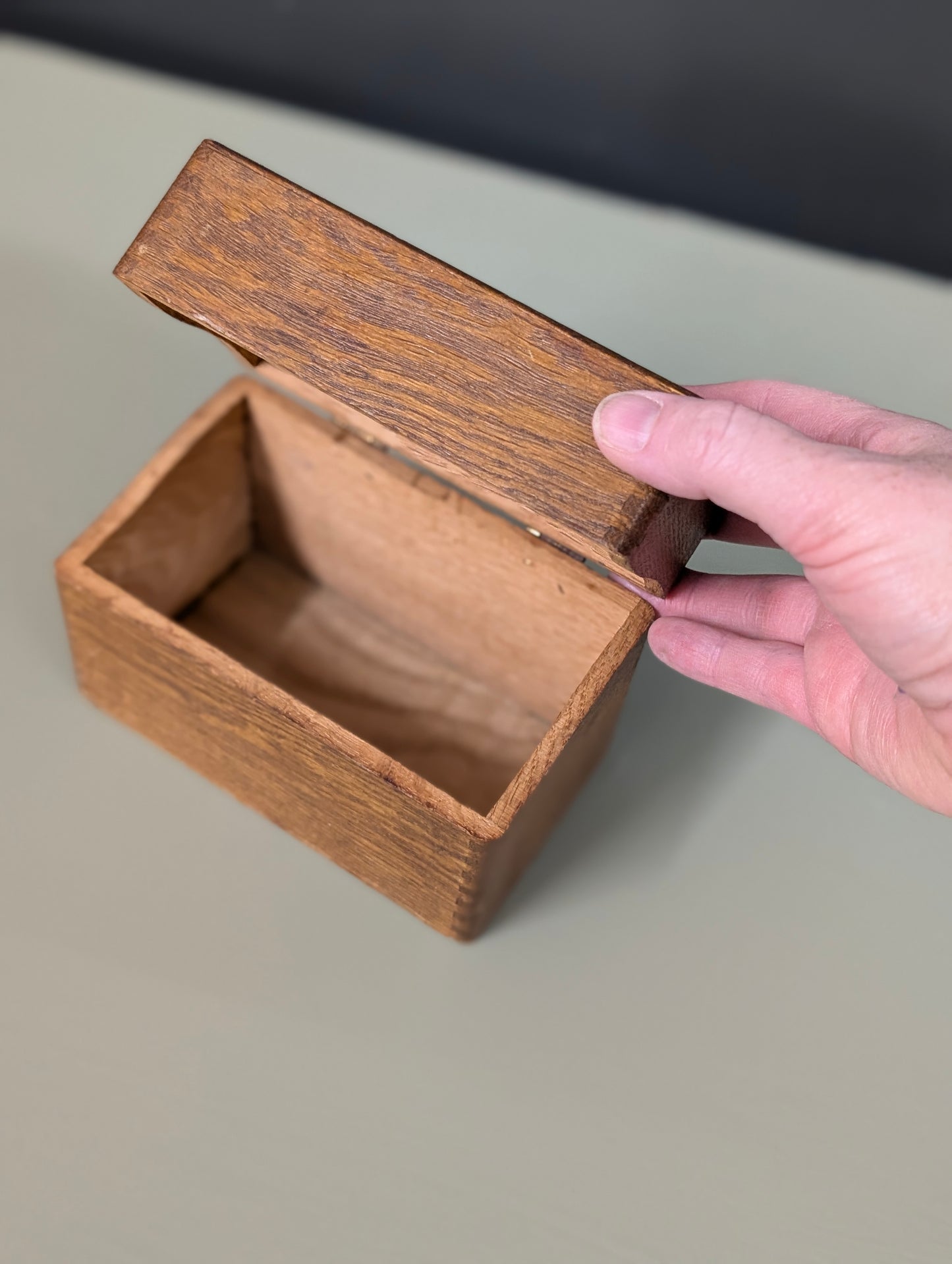 Small wooden recipe box