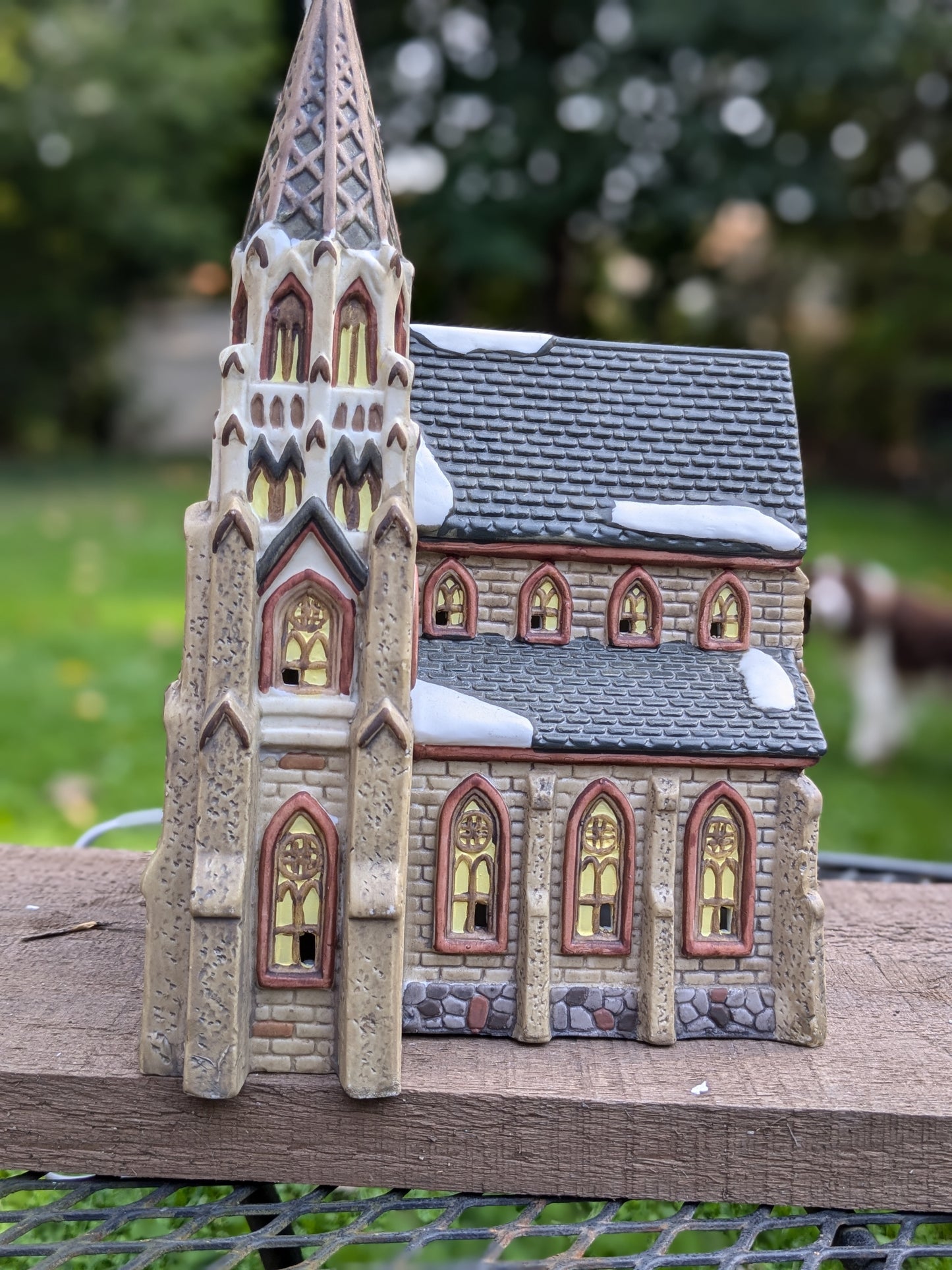 Church Steele light up house