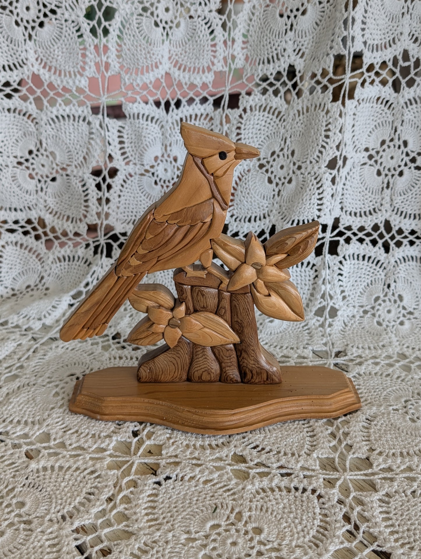 Wooden bird art