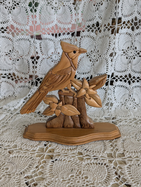 Wooden bird art