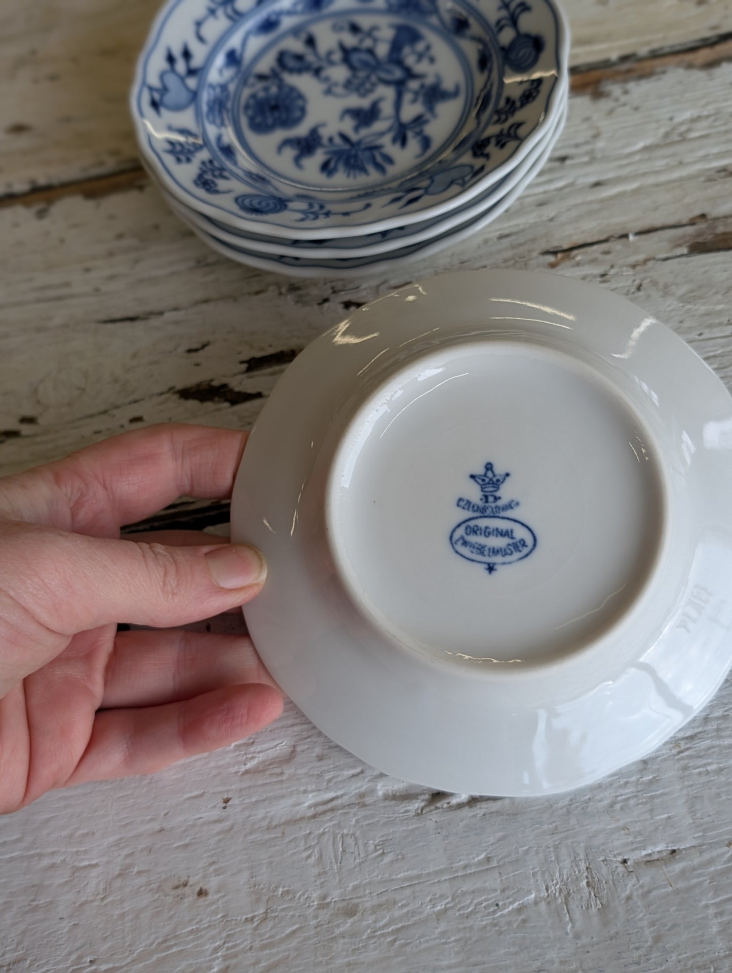 Meissen Blue Onion set pf 4 desert plates