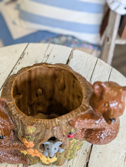 Bear ceramic pot
