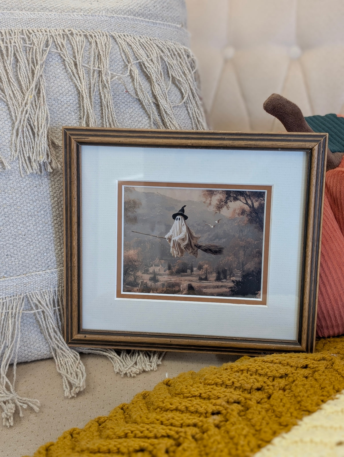 Framed flying ghost print