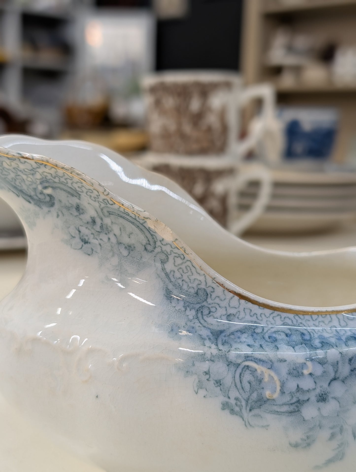 Ironstone gravy boat