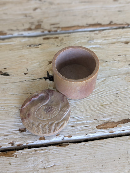 Small stone carved container