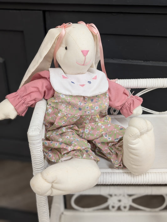 Pink romper fabric bunny