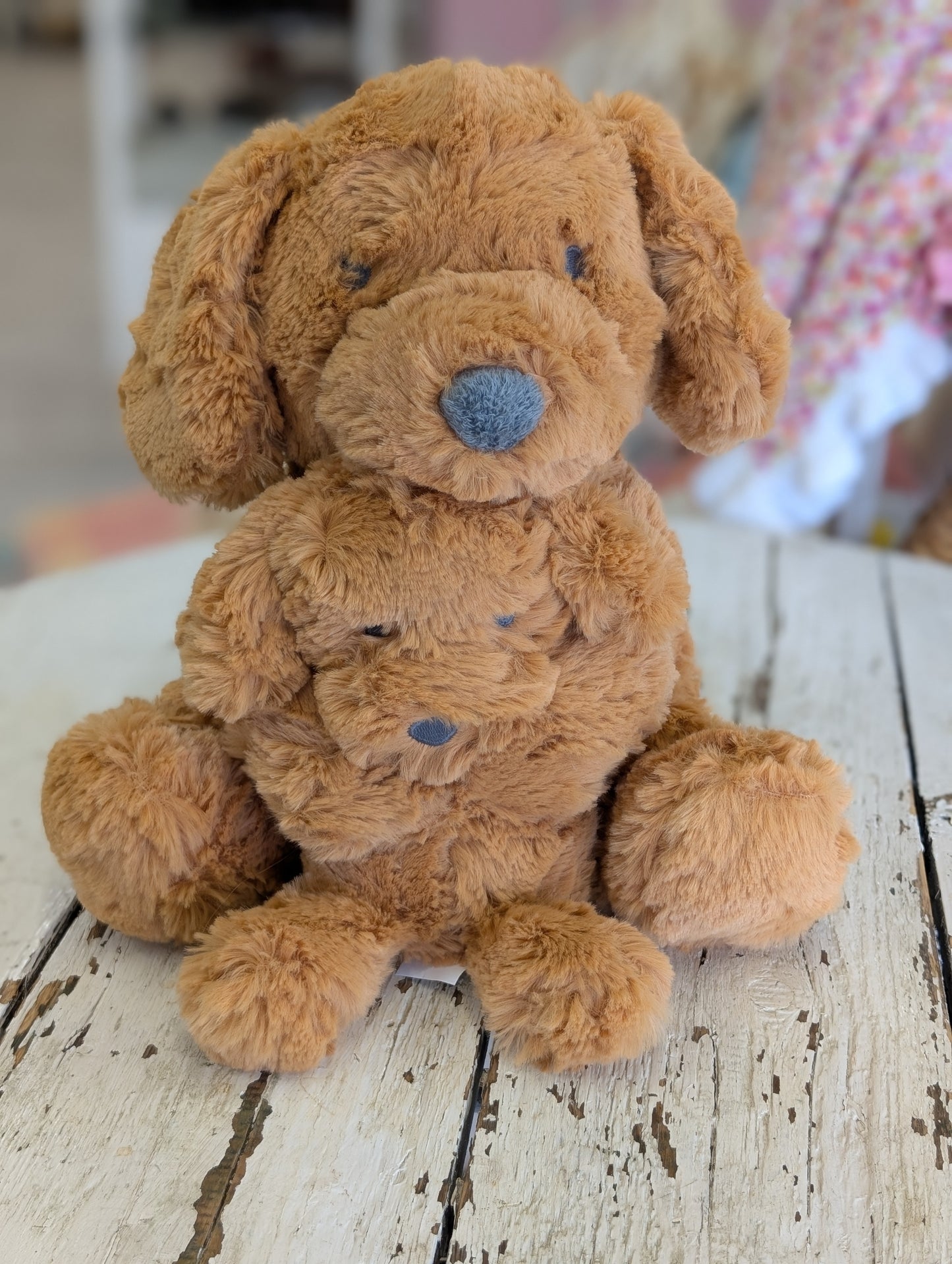 Stuffed dog with baby