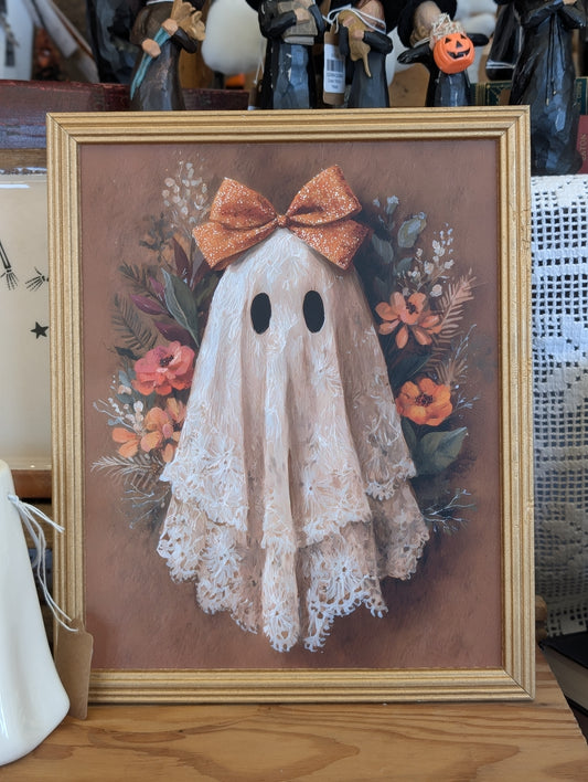Lacey the ghost framed print