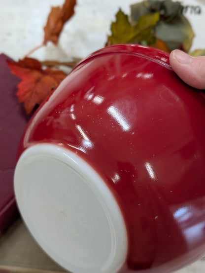 Red Pyrex Bowl