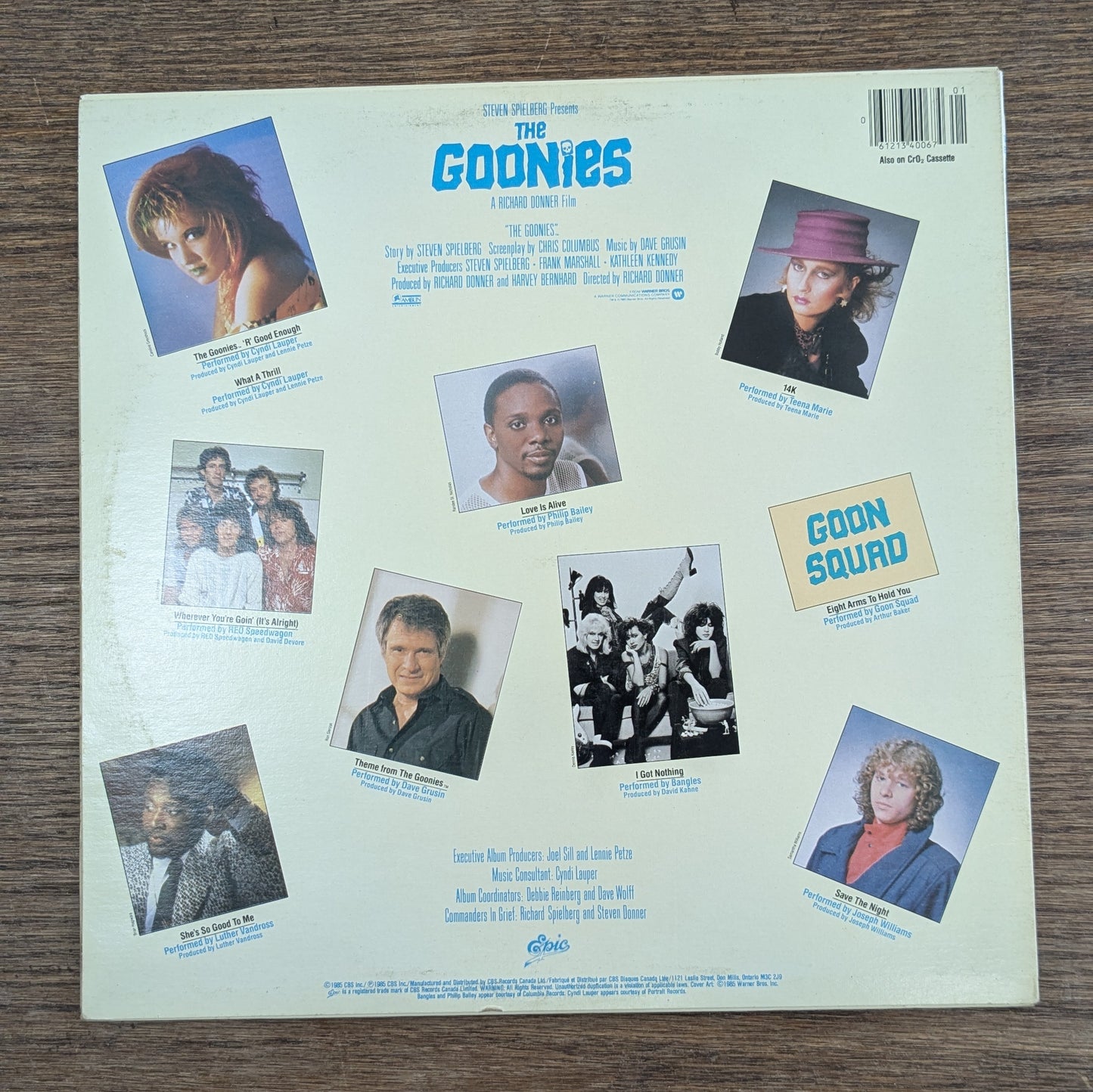 The Goonies Soundtrack LP 1985