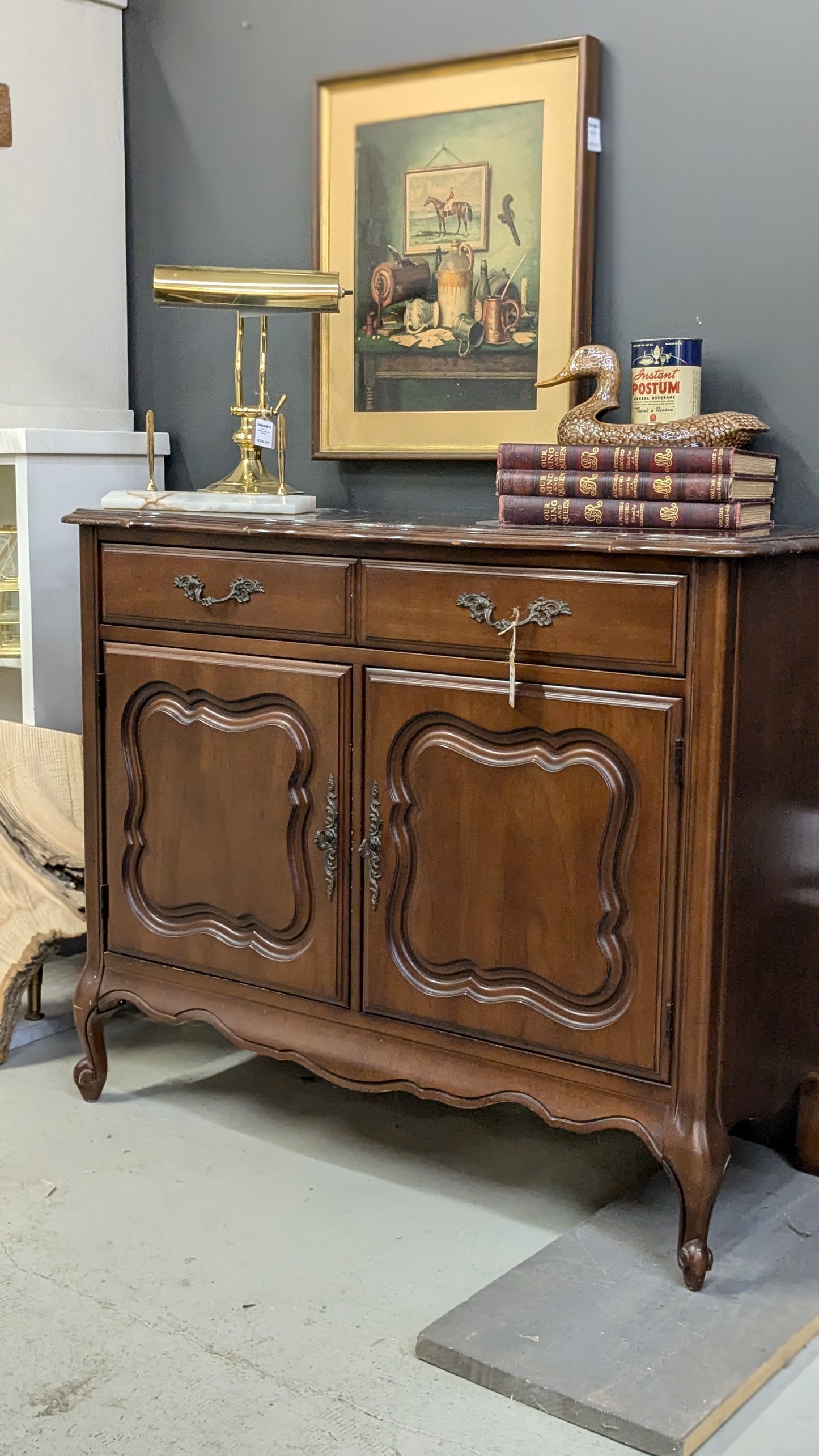 Wood buffet cabinet