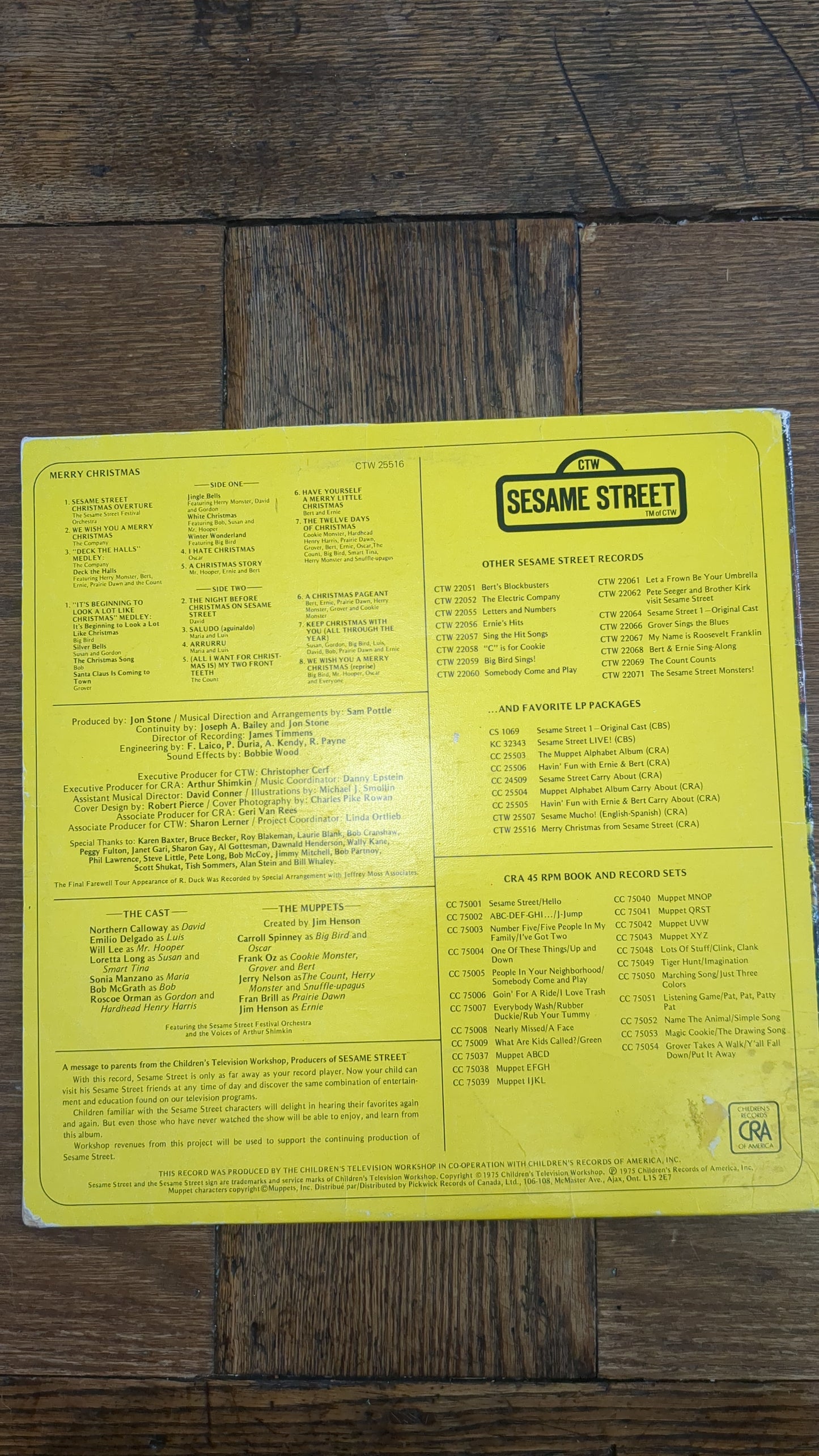 Merry Christmas Sesame Street LP