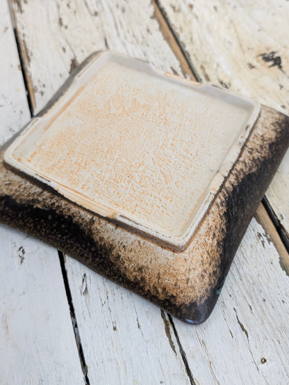 Blue ceramic tray