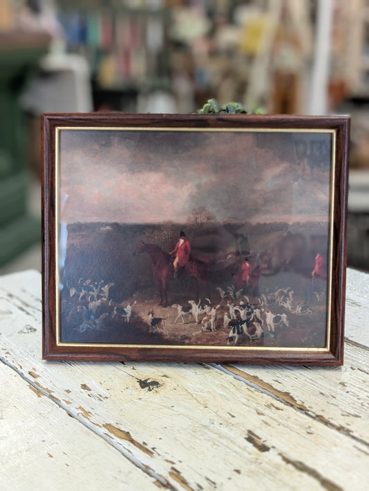 Hunting hounds framed print