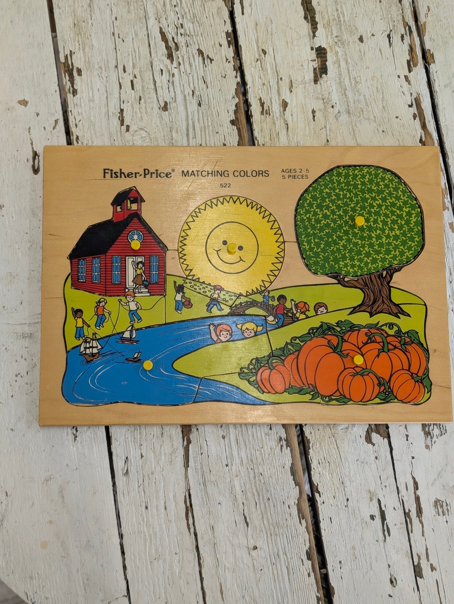 Wooden fisher price puzzle toy