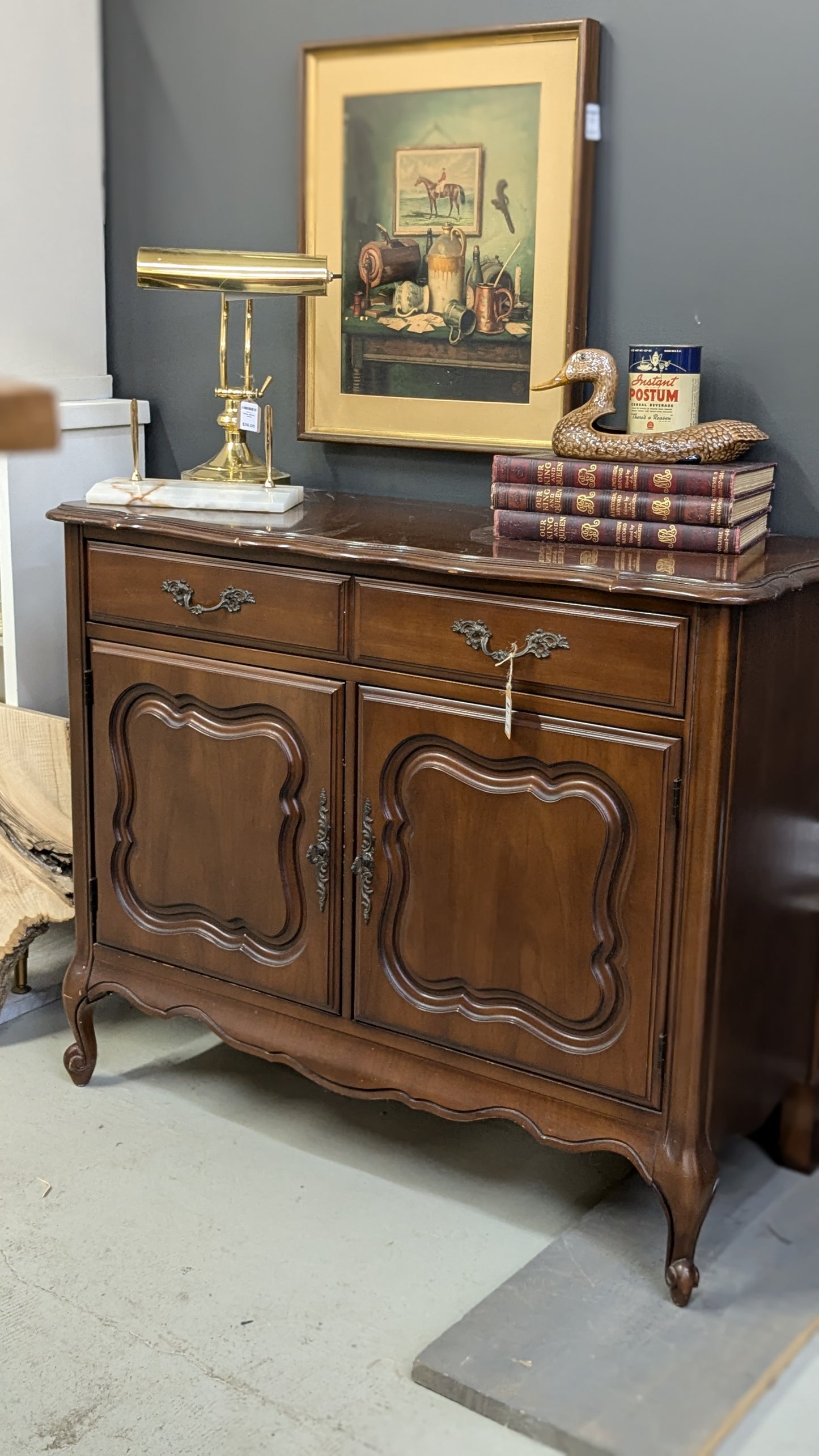 Wood buffet cabinet