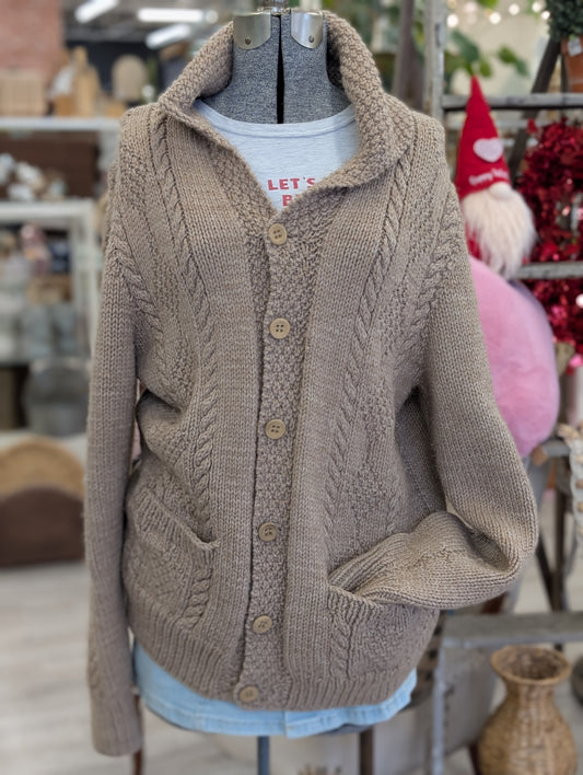 Taupe chunky cardigan