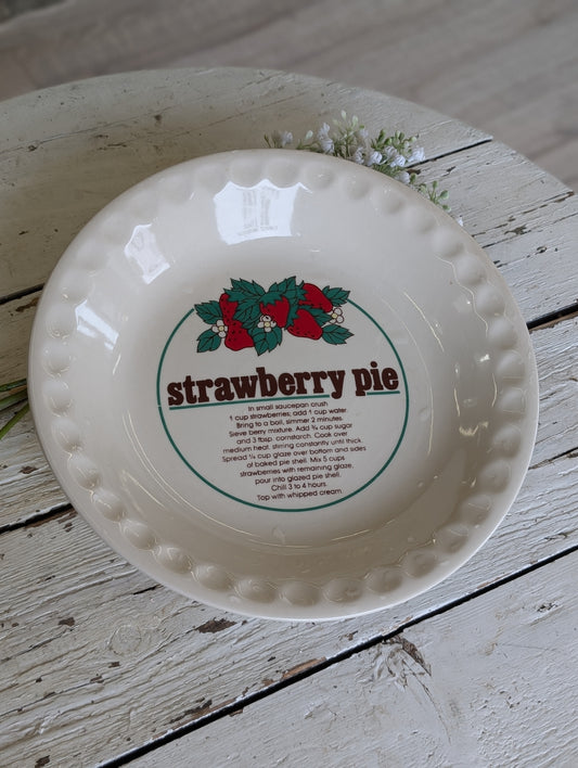 Strawberry pie plate