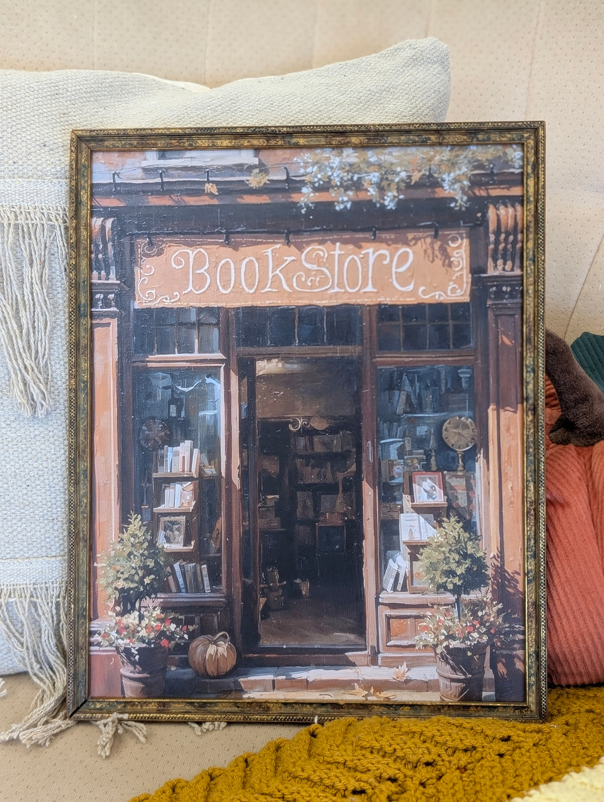 Framed bookstore print 10x13