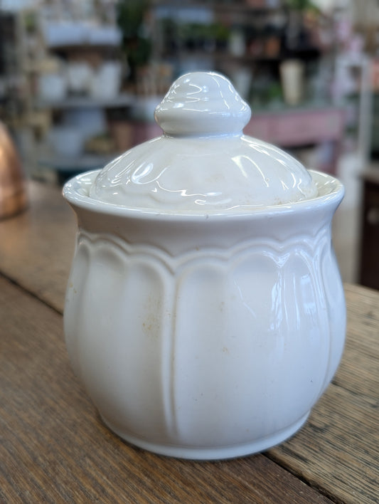 White sugar dish