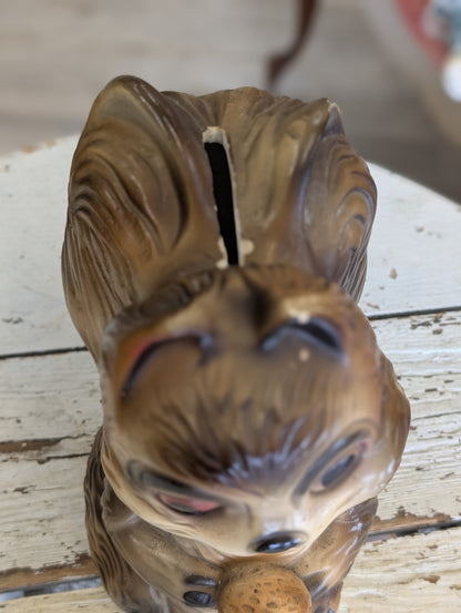 Squirrel piggy bank chalk