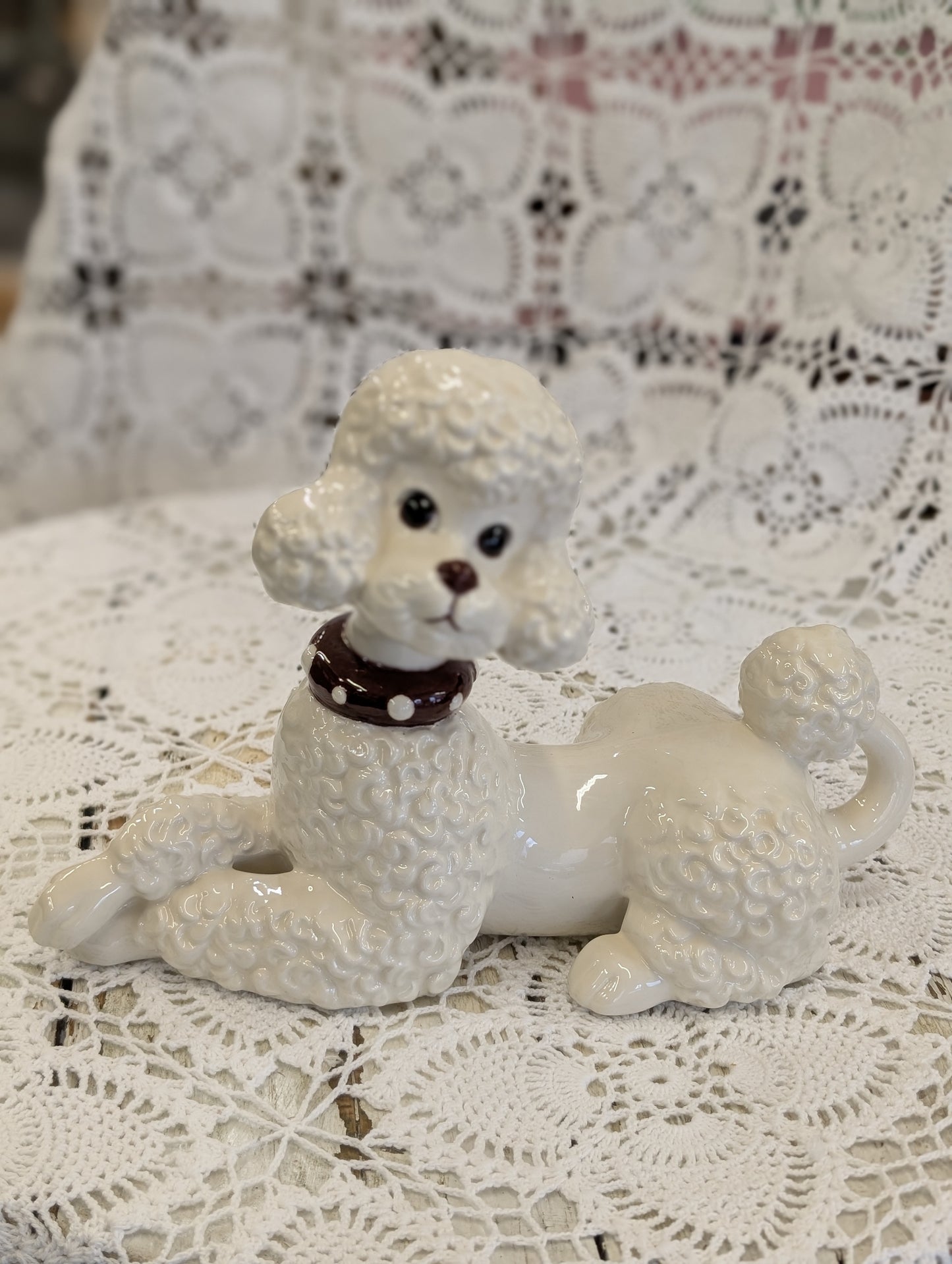 Set of ceramic poodles