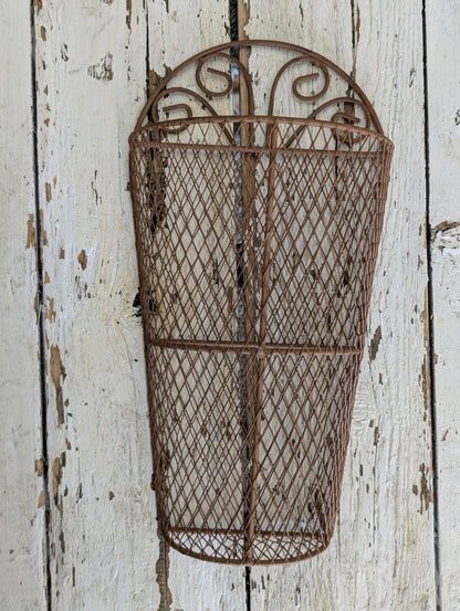 Hanging metal basket